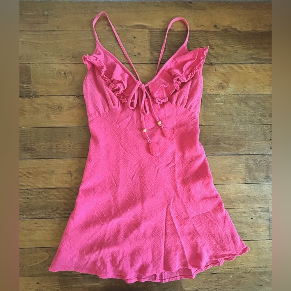 💖5 for $50💖MUSTARD SEED Hot pink ruffled mini dress NWT - Picture 3 of 15